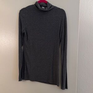 Mossimo Supply Co. Ribbed Gray Long Sleeve Turtleneck Top